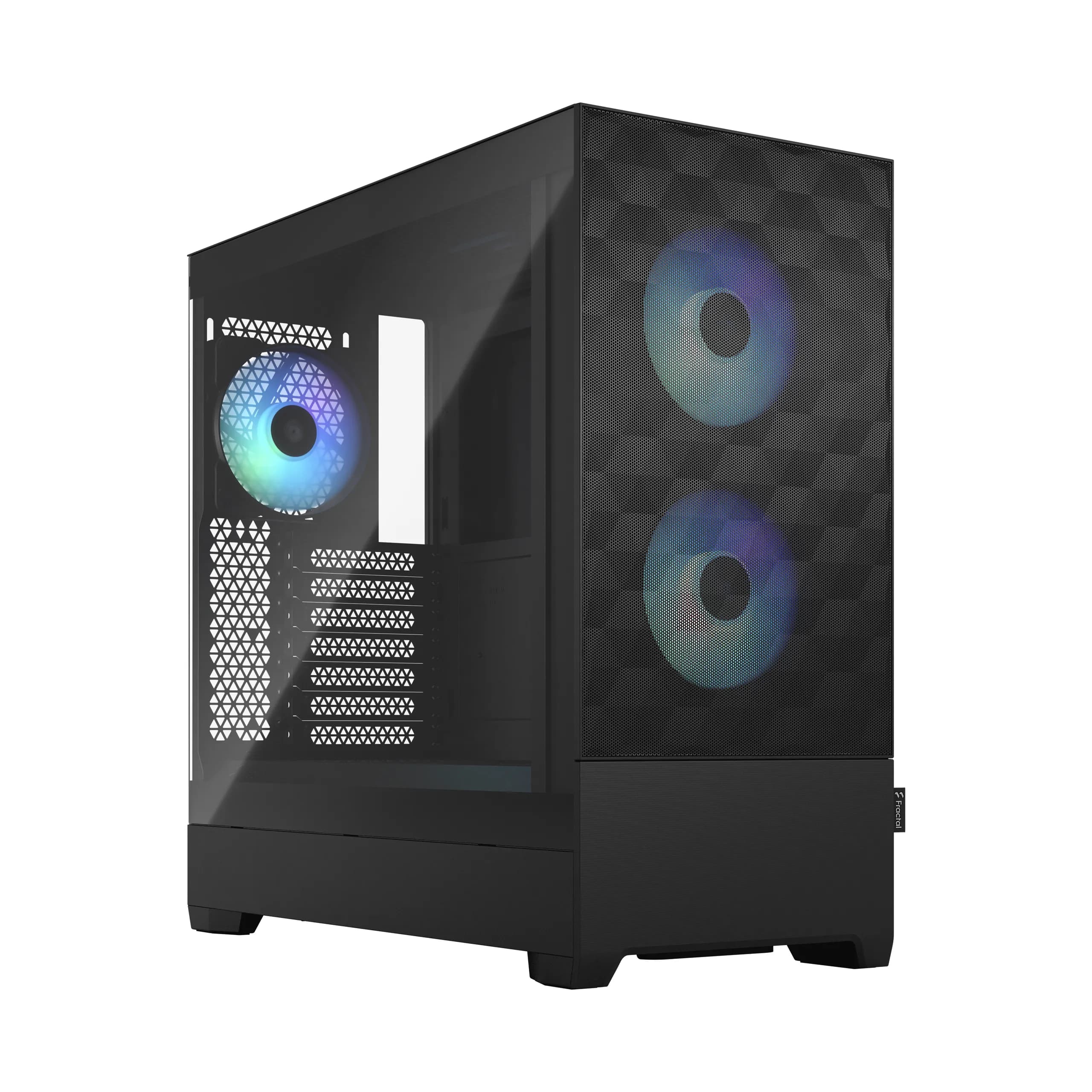 Fractal Design Pop Air RGB -miditornikotelo RGB-valaistuksella ja läpinäkyvällä ikkunalla, musta