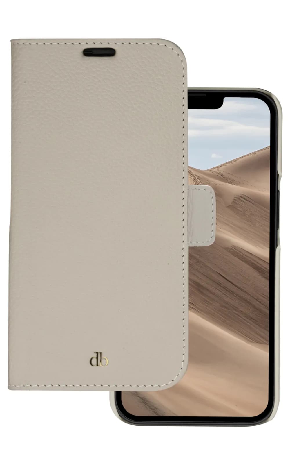 Dbramante1928 New York, iPhone 14 Plus - 2-in-1 lompakkokotelo, Sand Dune