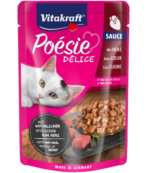 Vitakraft Poésie Délice Saithe in Sauce, Kissan märkäruoka, Adult, 85 g