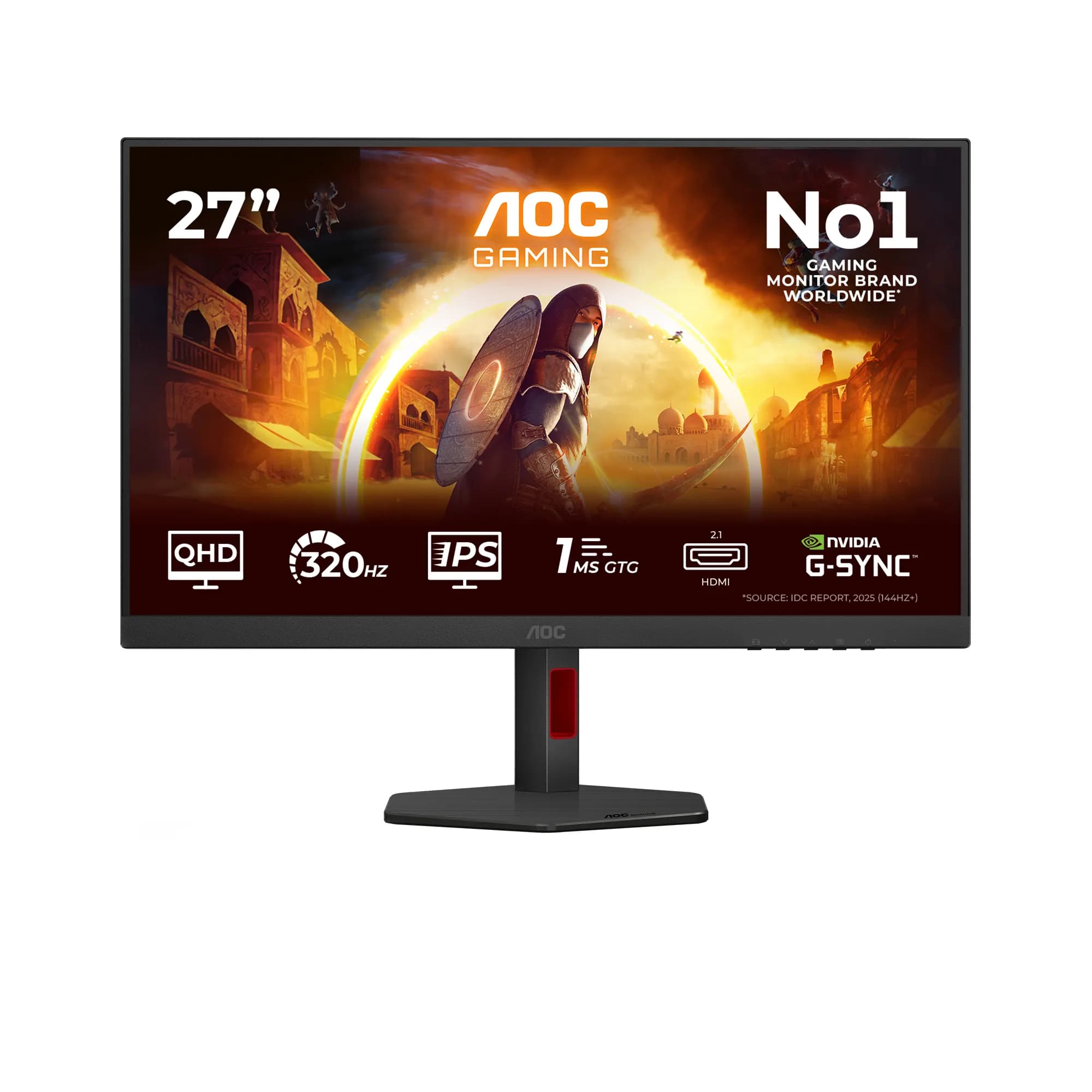 AOC Q27G4SRU 27"" QHD, Fast IPS -pelinäyttö, USB hub
