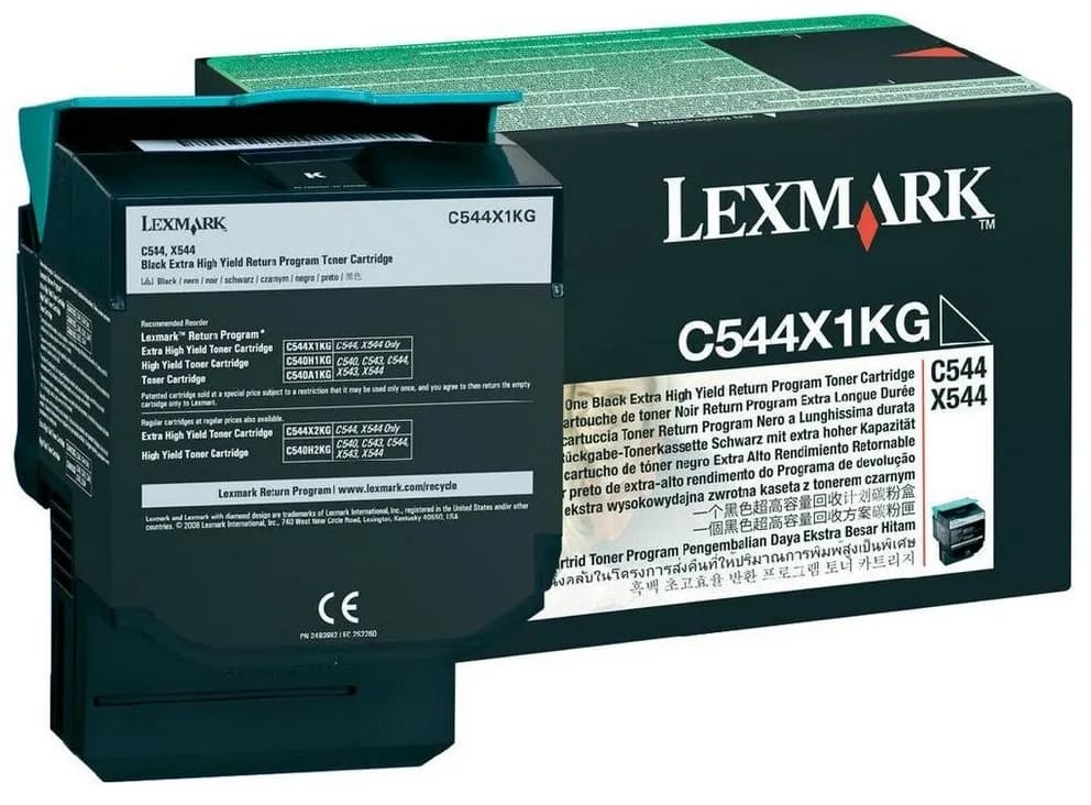 Lexmark C544X1KG Extra High Yield -laservärikasetti, musta