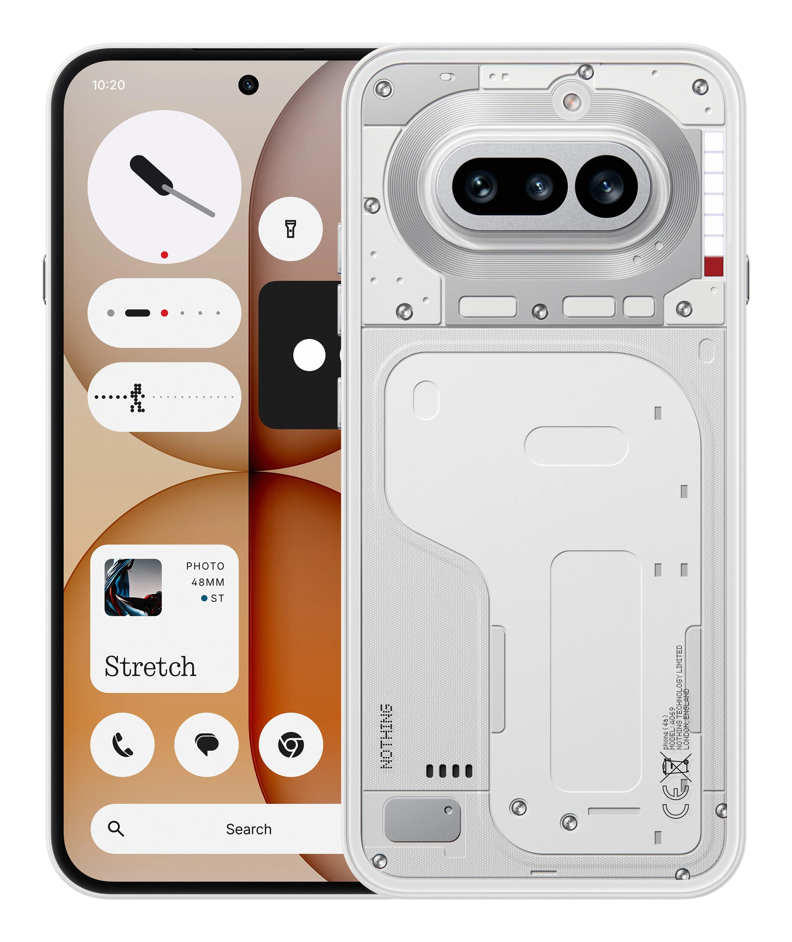 Nothing Phone (4a) 8/128 Gt -puhelin, valkoinen