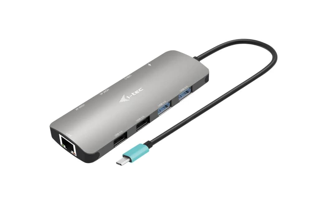 I-Tec USB-C Metal Nano 2x Display PD 100W GLAN -matkatelakka