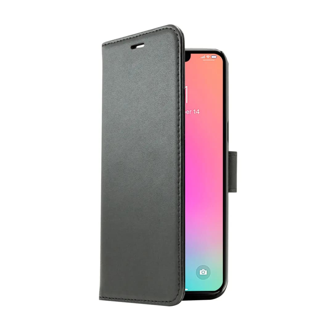 Screenor Smart, iPhone 14 -lompakkokotelo, Musta