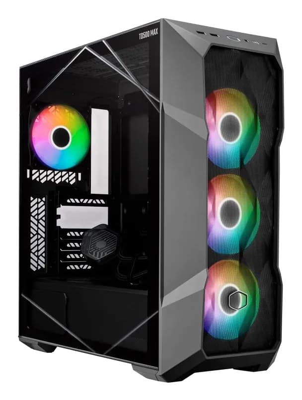 Cooler Master TD500V2 MGNN85 SL0 -täystornikotelo RGB-valaistuksella, musta