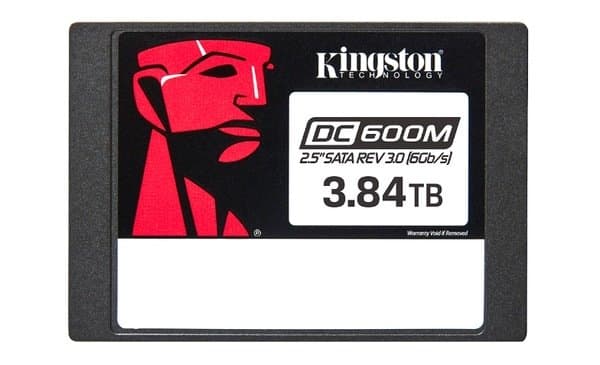 Kingston DC600M 3840 Gt 2,5"" SATA -SSD-levy, musta