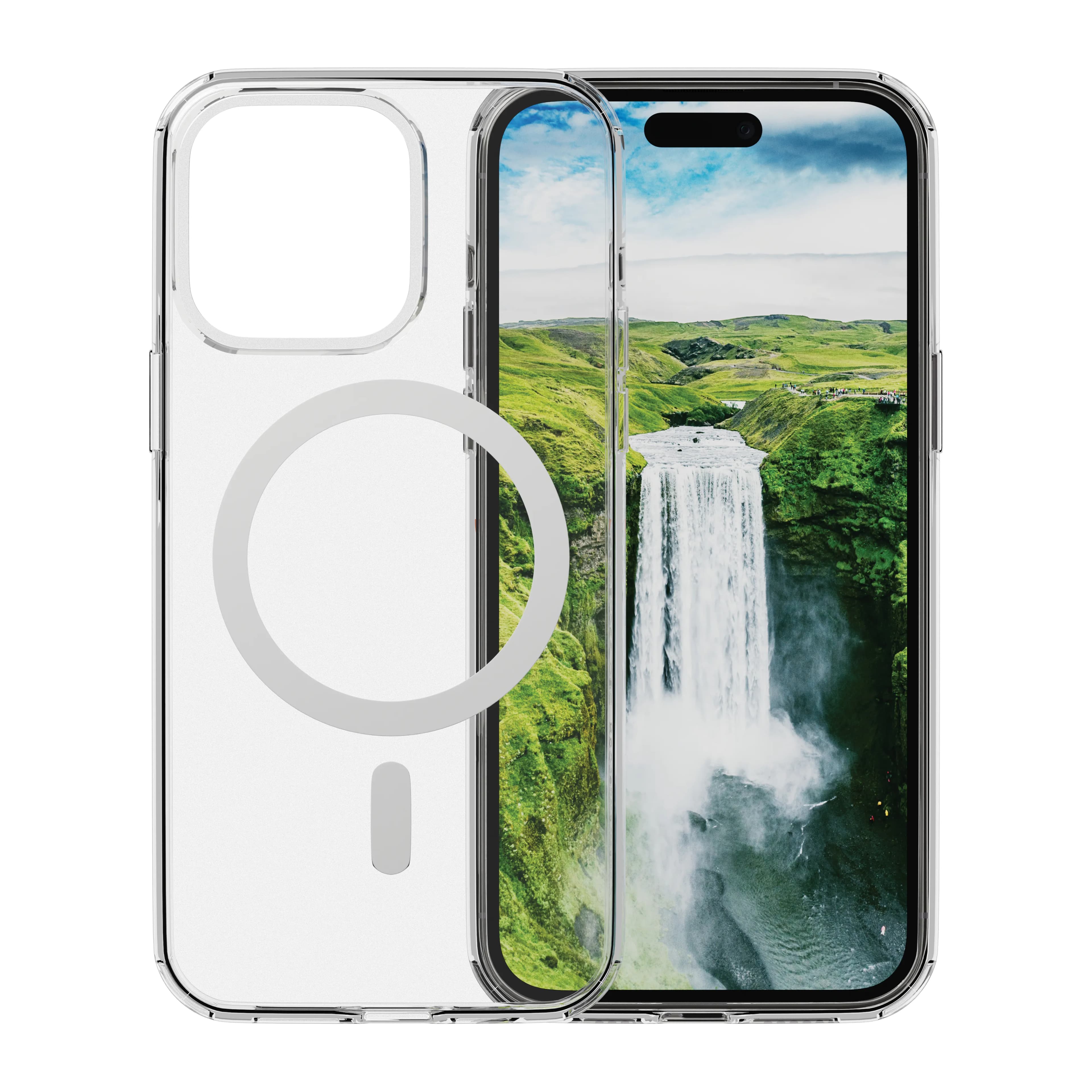 Dbramante1928 Iceland Ultra D3O MagSafe, iPhone 15 Pro Max -suojakuori, Läpinäkyvä