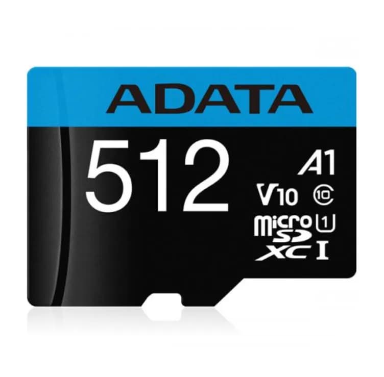 A-DATA 512 Gt MicroSDXC Class 10 UHS-I V10 A1 -muistikortti + SD-adapteri