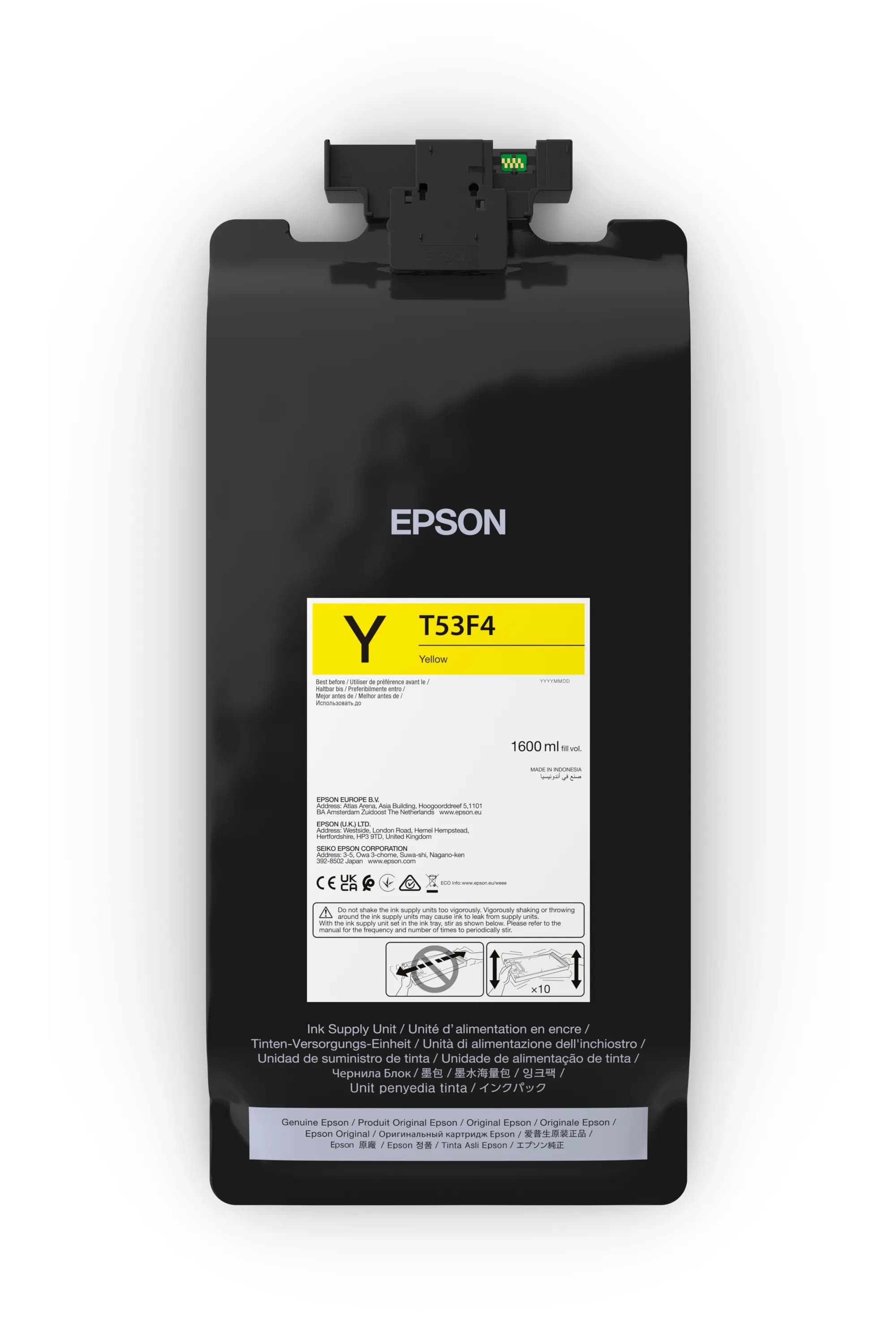 Epson T53F4 C13T53F400-mustepullo, 1,6 l, keltainen