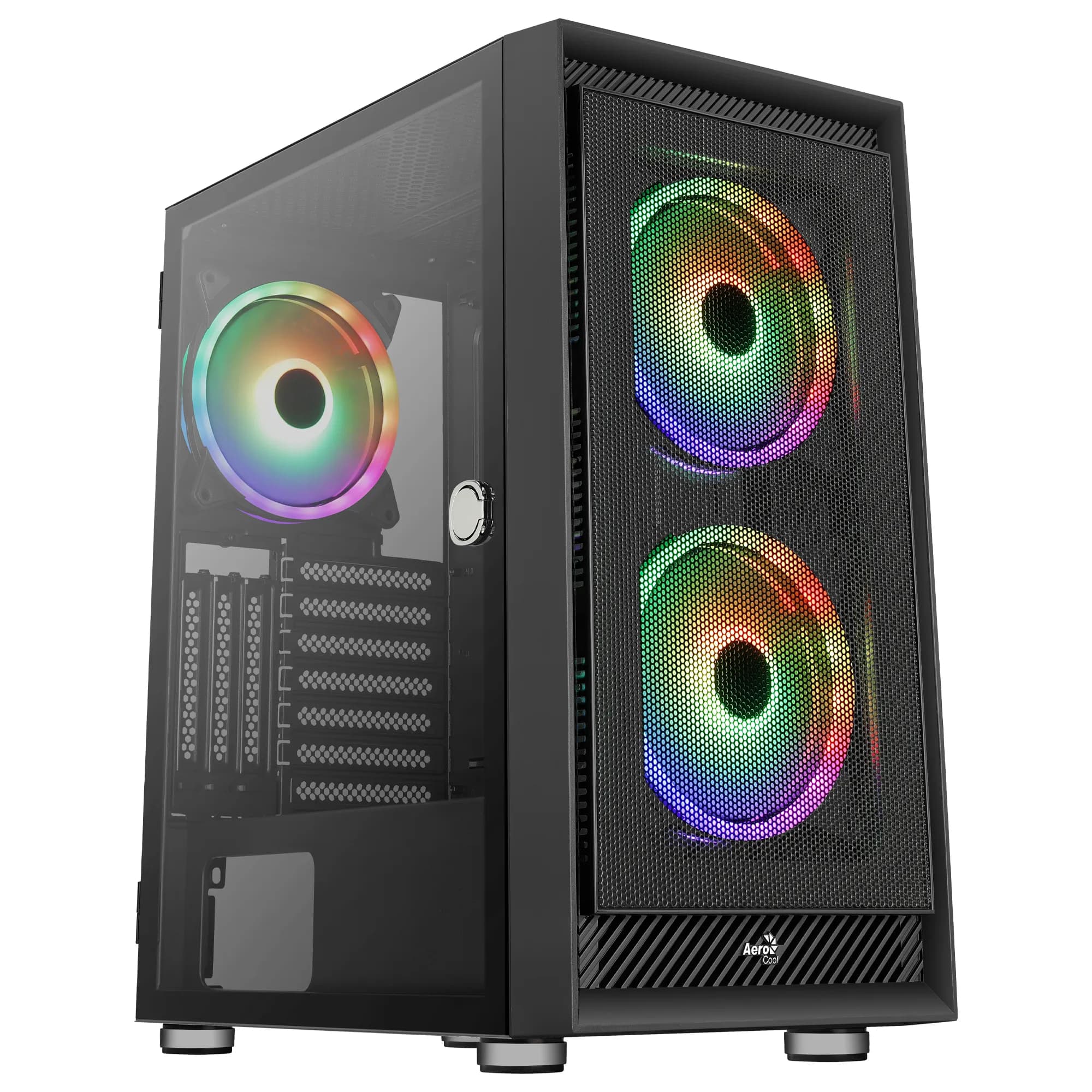 AeroCool Graphite V3 -miditornikotelo RGB-valaistuksella, musta