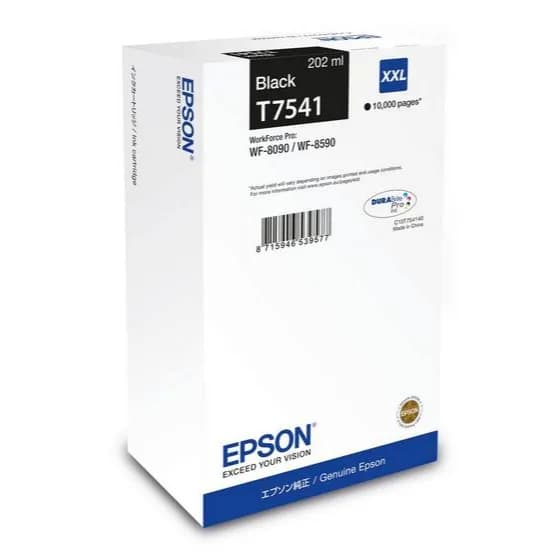 Epson T7541 XXL-mustekasetti, 202 ml, musta
