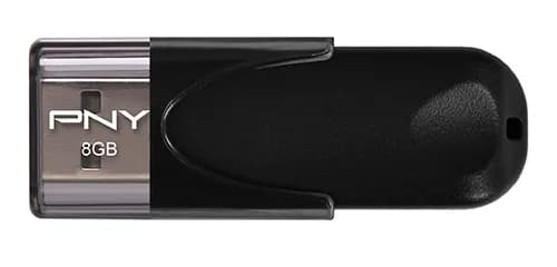 PNY Attaché 4 USB 2.0 8 Gt -muistitikku, musta