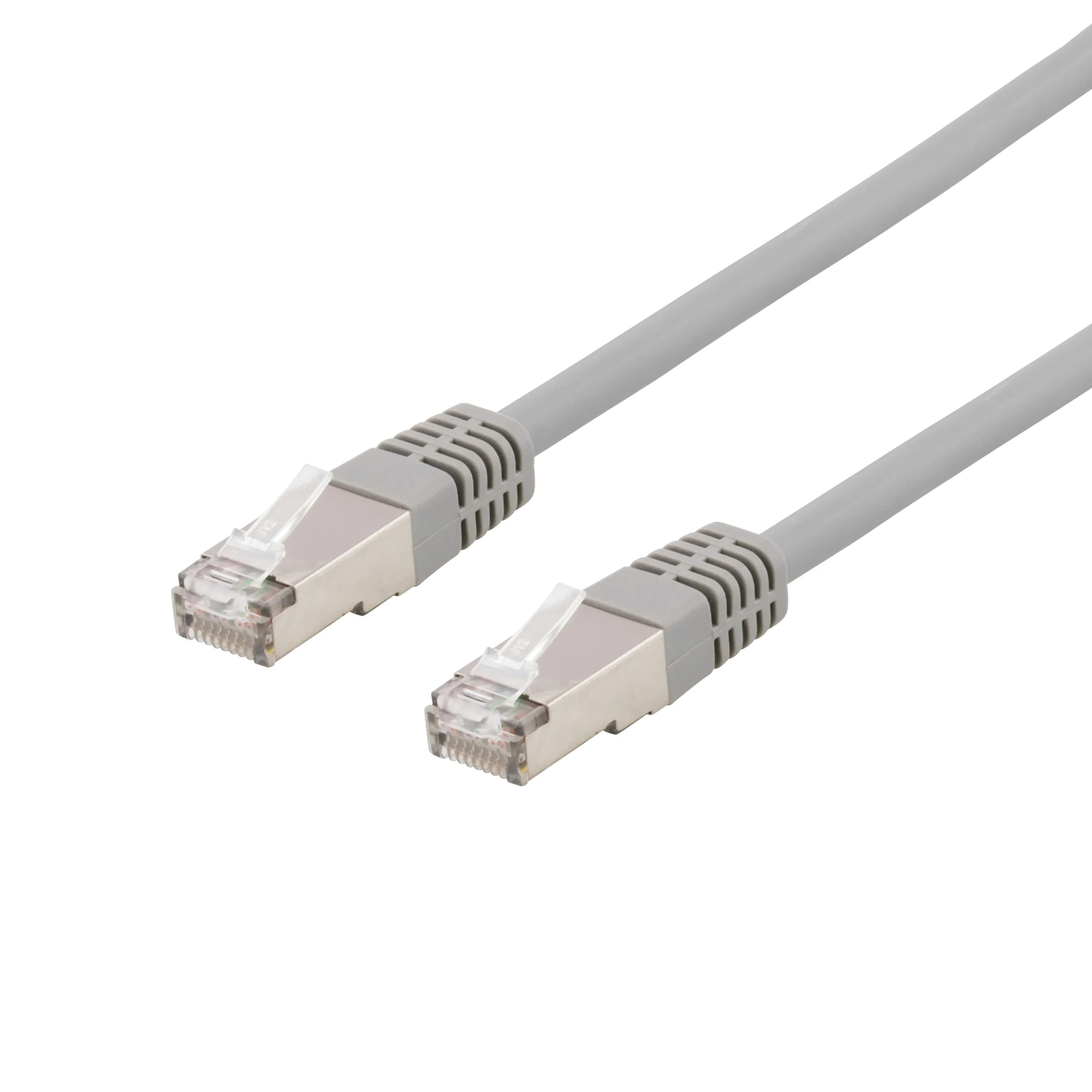 Deltaco Cat6a U/FTP RJ45 1m -verkkokaapeli, harmaa