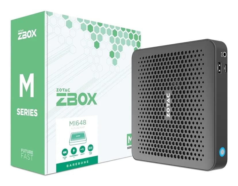 ZOTAC ZBOX MI648 i5-1340P -minitietokonerunko, musta