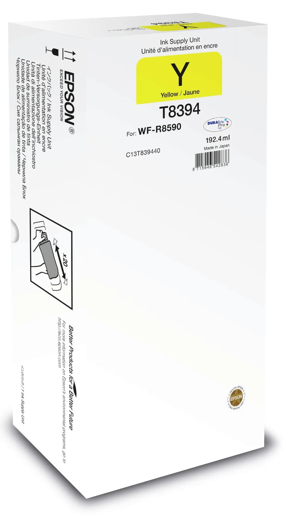 Epson WorkForce Pro WF-R8590 XL-mustekasetti, keltainen