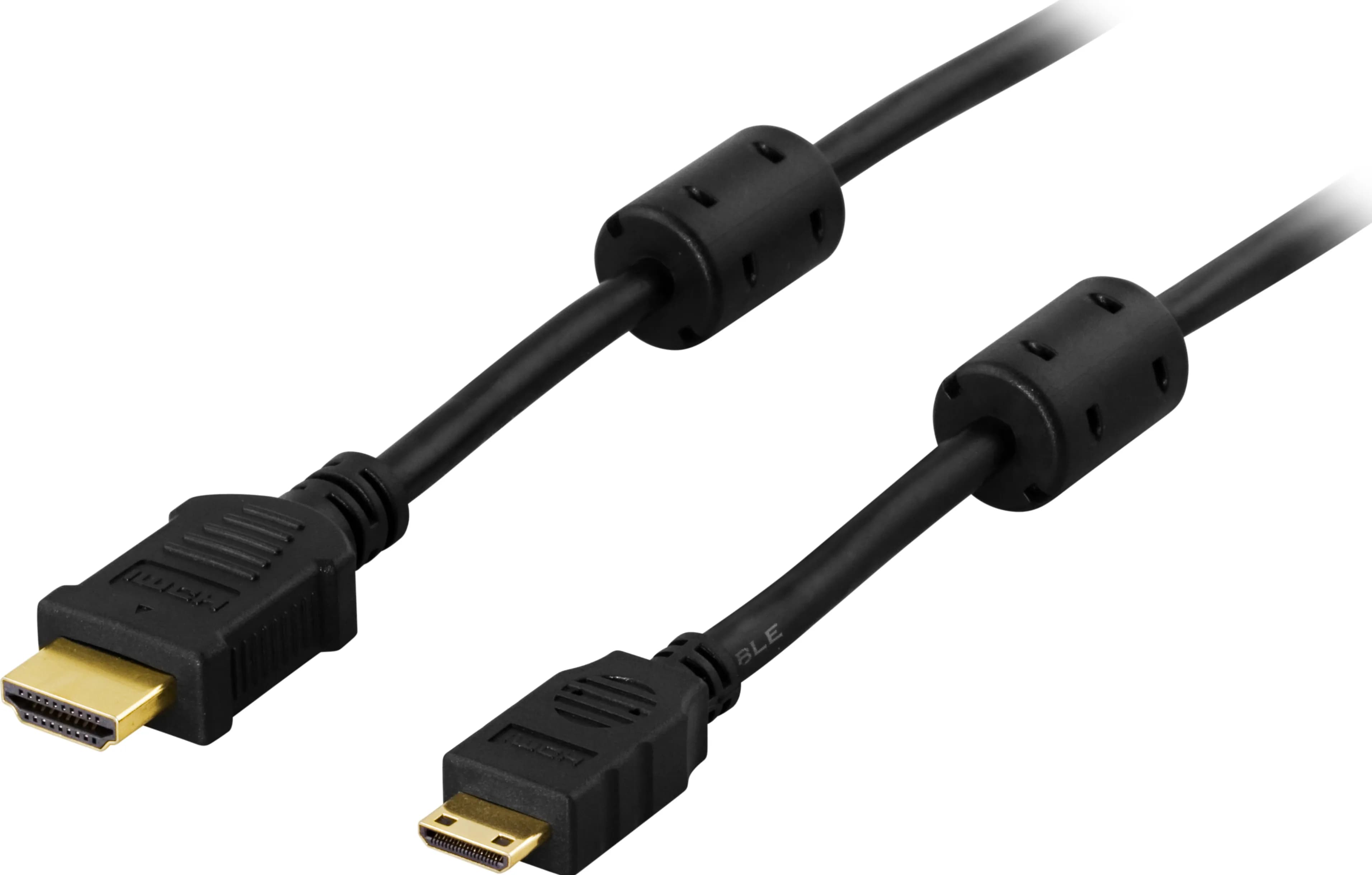Deltaco HDMI 1.4 – Mini HDMI -kaapeli, jossa Ethernet, 1 m, musta
