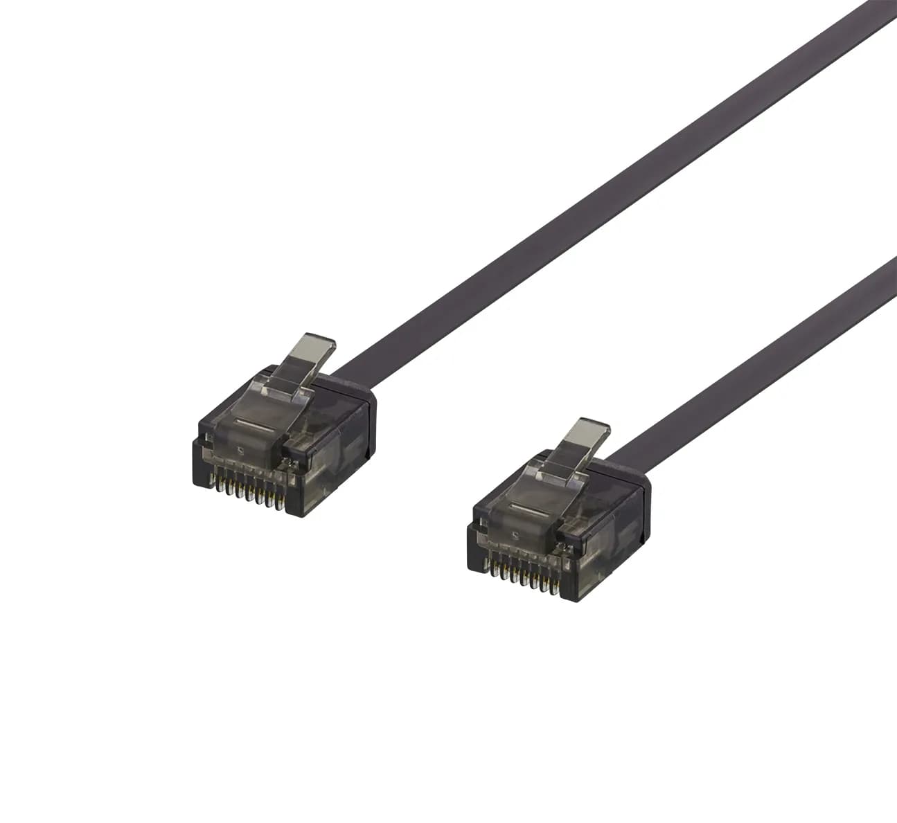 Deltaco Cat6a U/UTP RJ45 2m -verkkokaapeli, musta