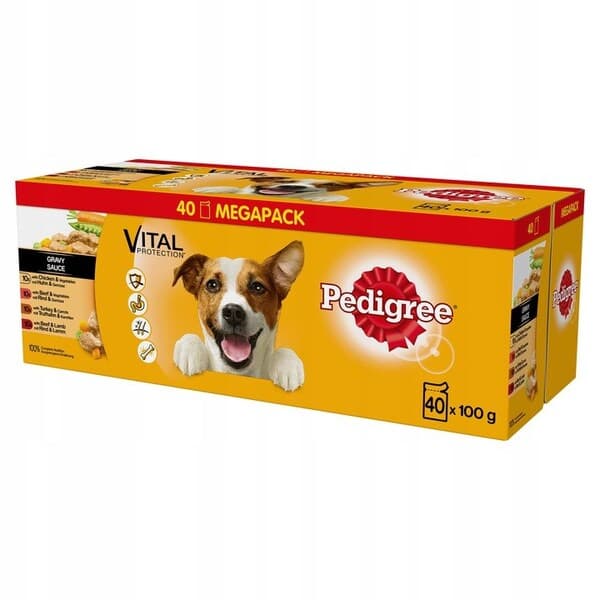 Pedigree Vital Protection Mixed Selection in Gravy, Koiran märkäruoka, Adult, 40 x 100 g