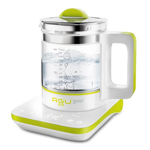 AGU EC8 -vedenkeitin, 1,0 l, 1000 W, valkoinen/vihreä