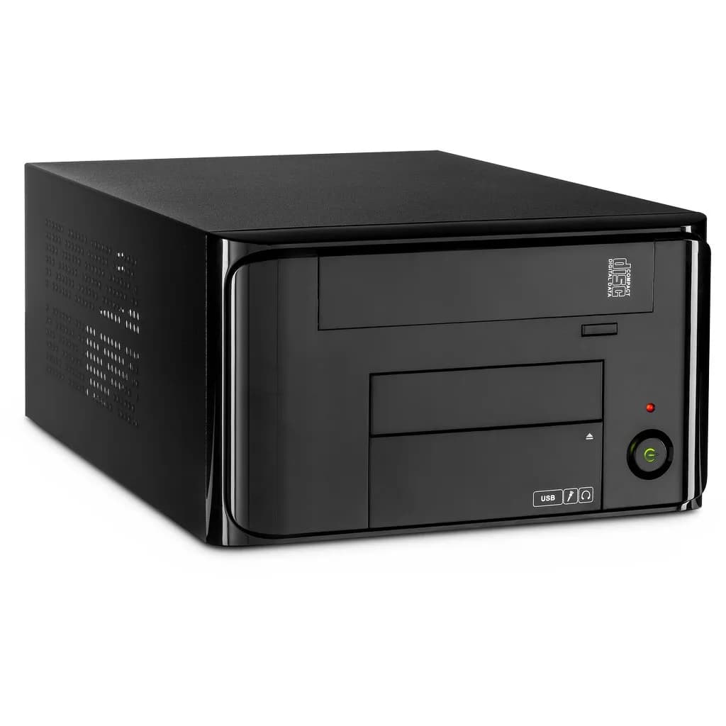 Inter-Tech MI-008 ITX -mini-ITX-kotelo, musta