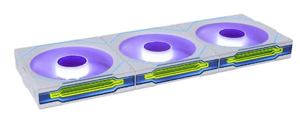 Lian Li UNI FAN SL-INF Wireless 120, 120 mm, PWM, nestelaakeri, ARGB -tuuletinsarja, 3 kpl, valkoinen