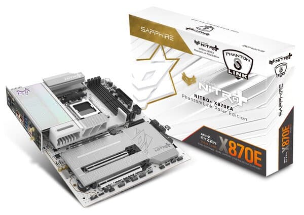 Sapphire NITRO+ X870EA WiFi 7 Phantom Link Polar AM5 ATX -emolevy