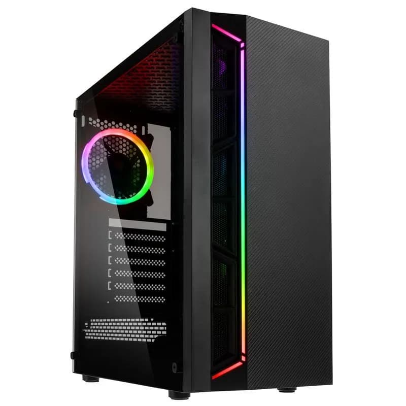 Kolink Inspire K7 -miditornikotelo ikkunalla, RGB-valaistuksella, musta