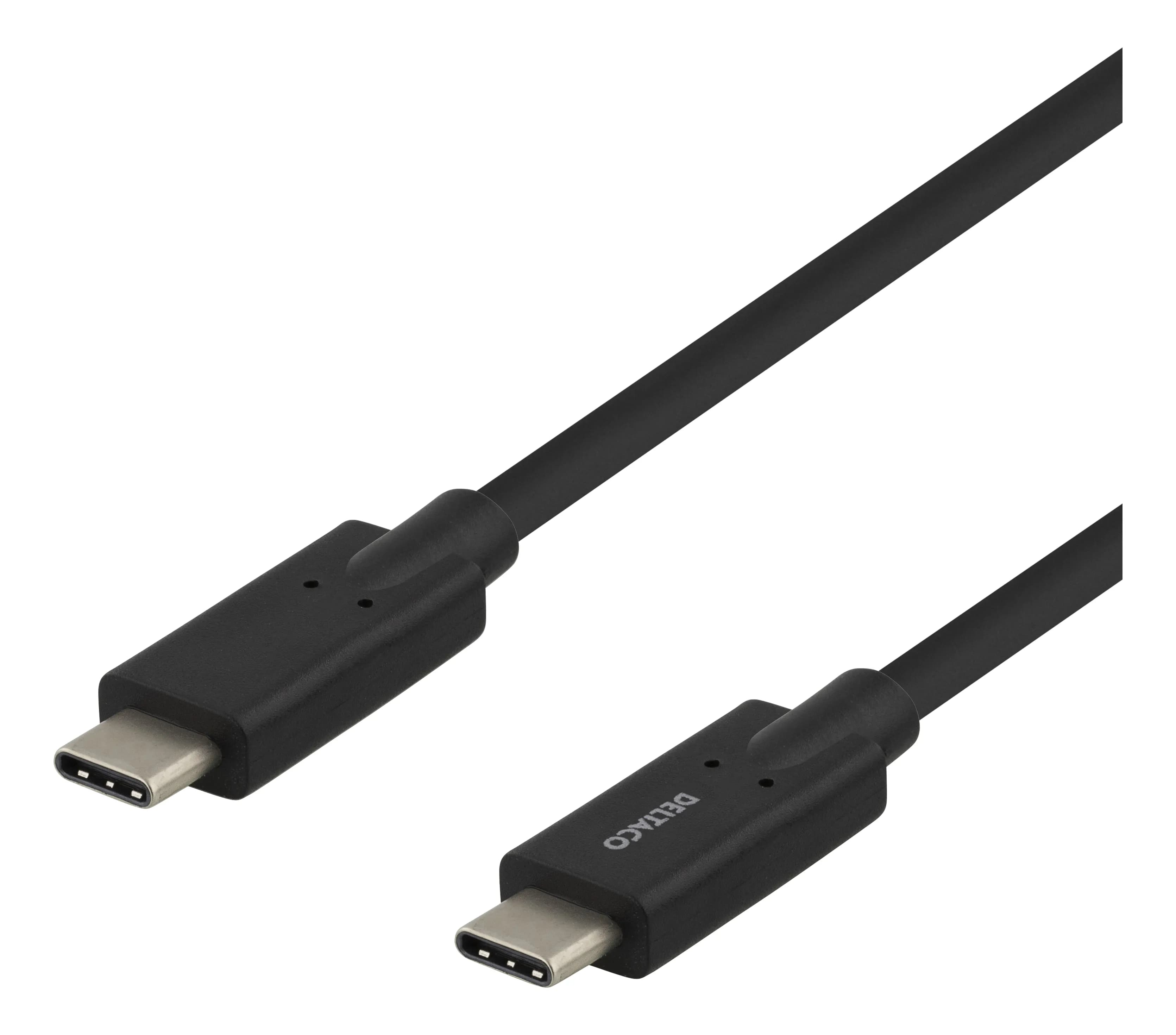 Deltaco Mobility USB-C -kaapeli, 100 W, 2 m, musta