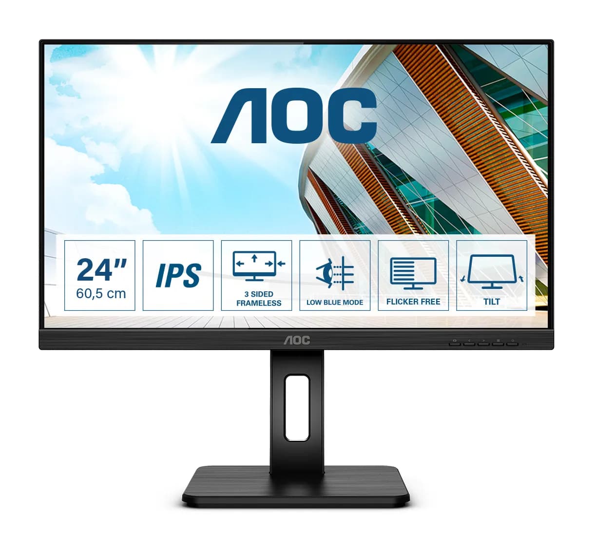 AOC Q24P2Q 23.8"" QHD, IPS -näyttö, USB-C hub