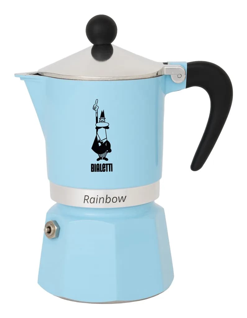Bialetti Rainbow -mutteripannu, 3 kuppia, alumiini, vaaleansininen