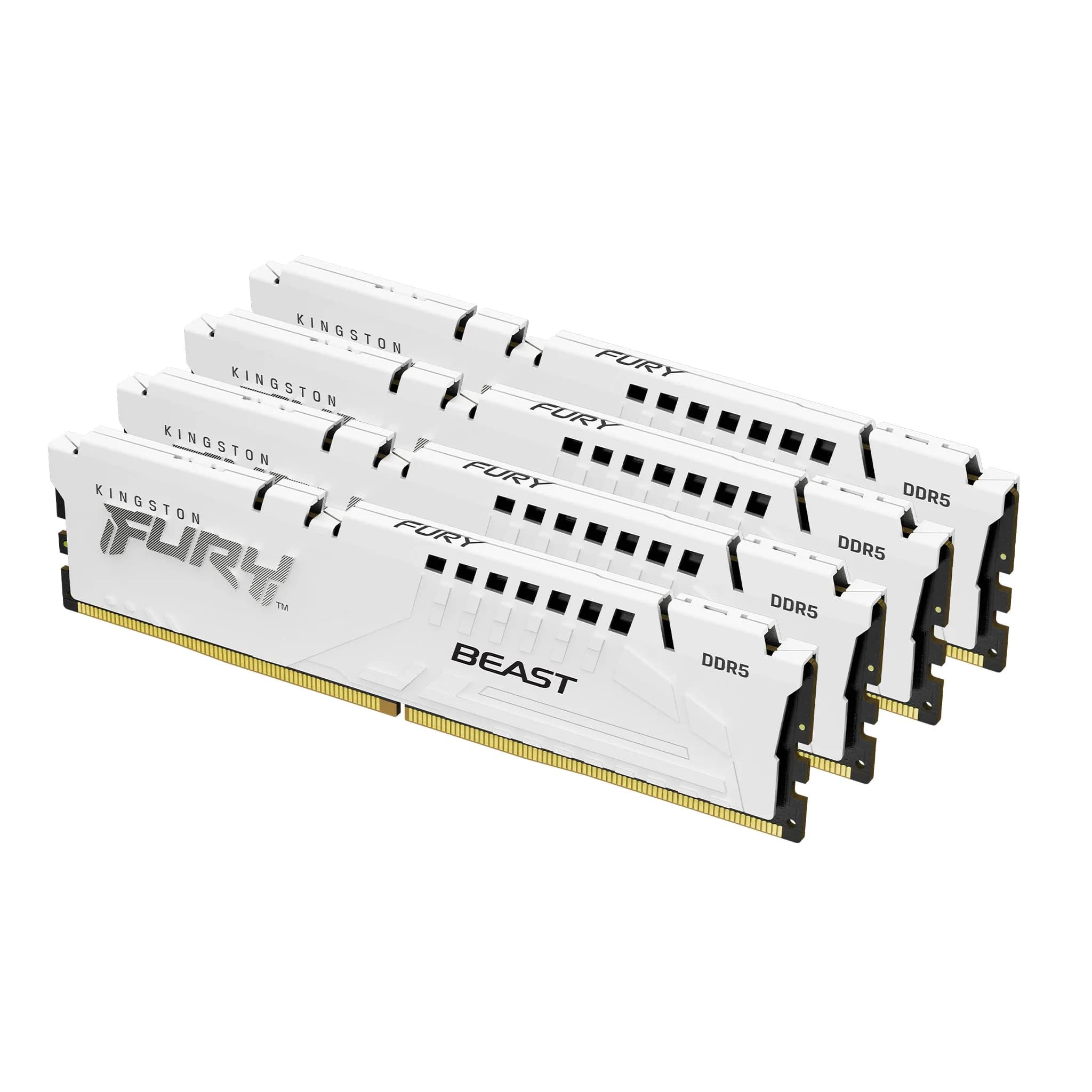 Kingston FURY Beast 64 Gt (4 x 16 Gt) DDR5 5600 MHz, CL40 -muisti, valkoinen (XMP)