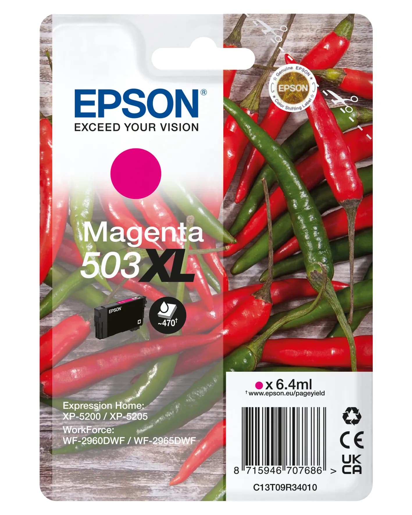 Epson 503XL-mustekasetti, 6.4 ml, magenta