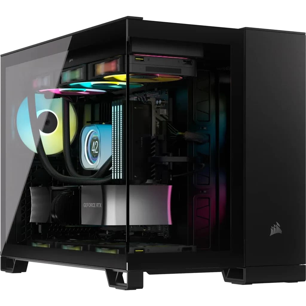 CORSAIR iCUE LINK 2500X -miditornikotelo RGB-valaistuksella, musta