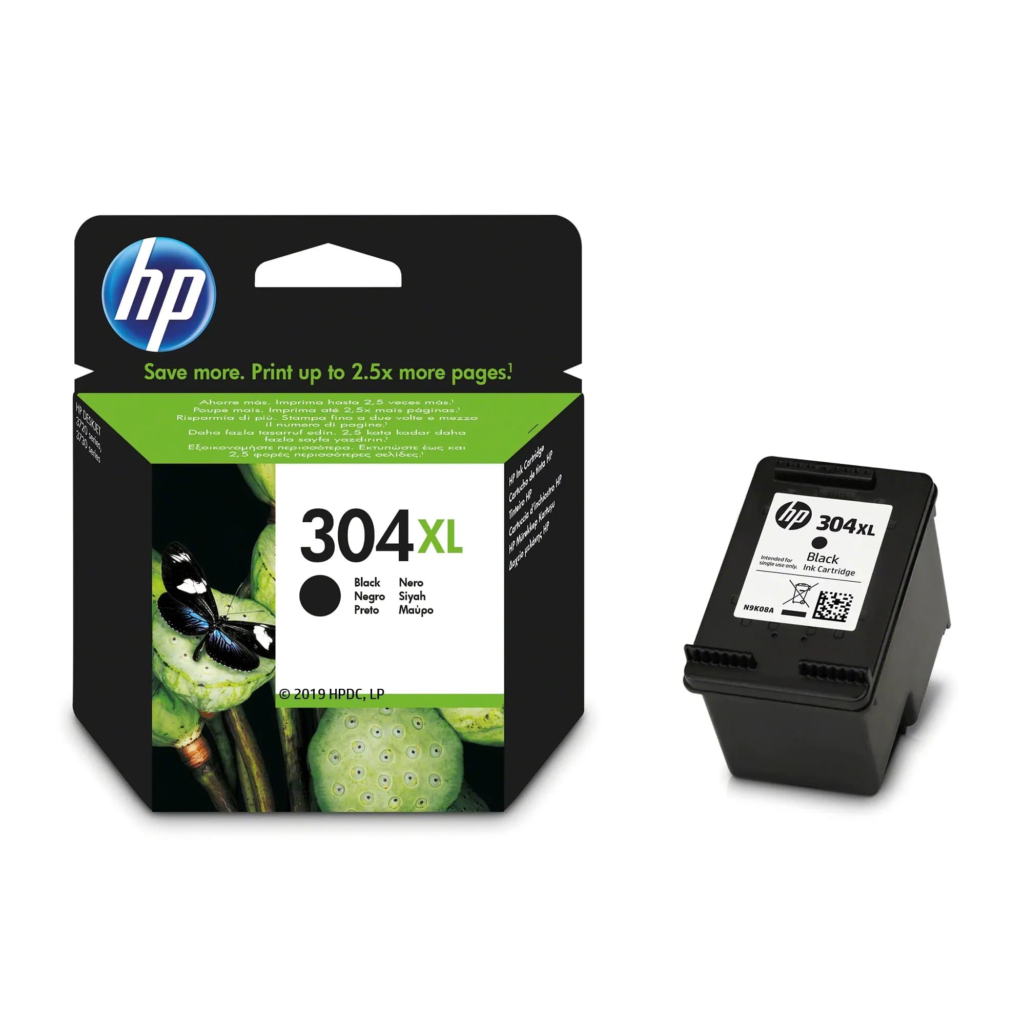 HP 304XL -mustekasetti, 5.5 ml, musta