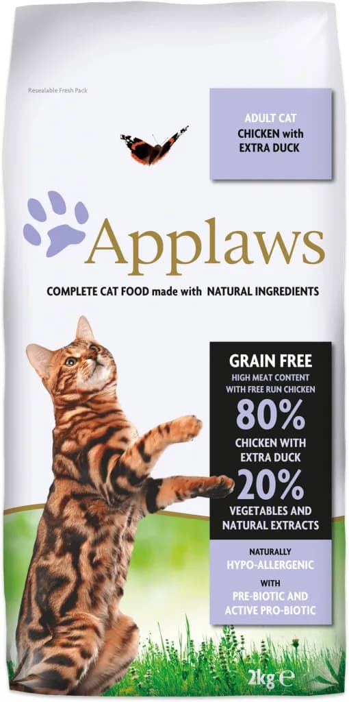 Applaws Chicken & Duck, Kissan kuivaruoka, Adult, Viljaton, 2 kg