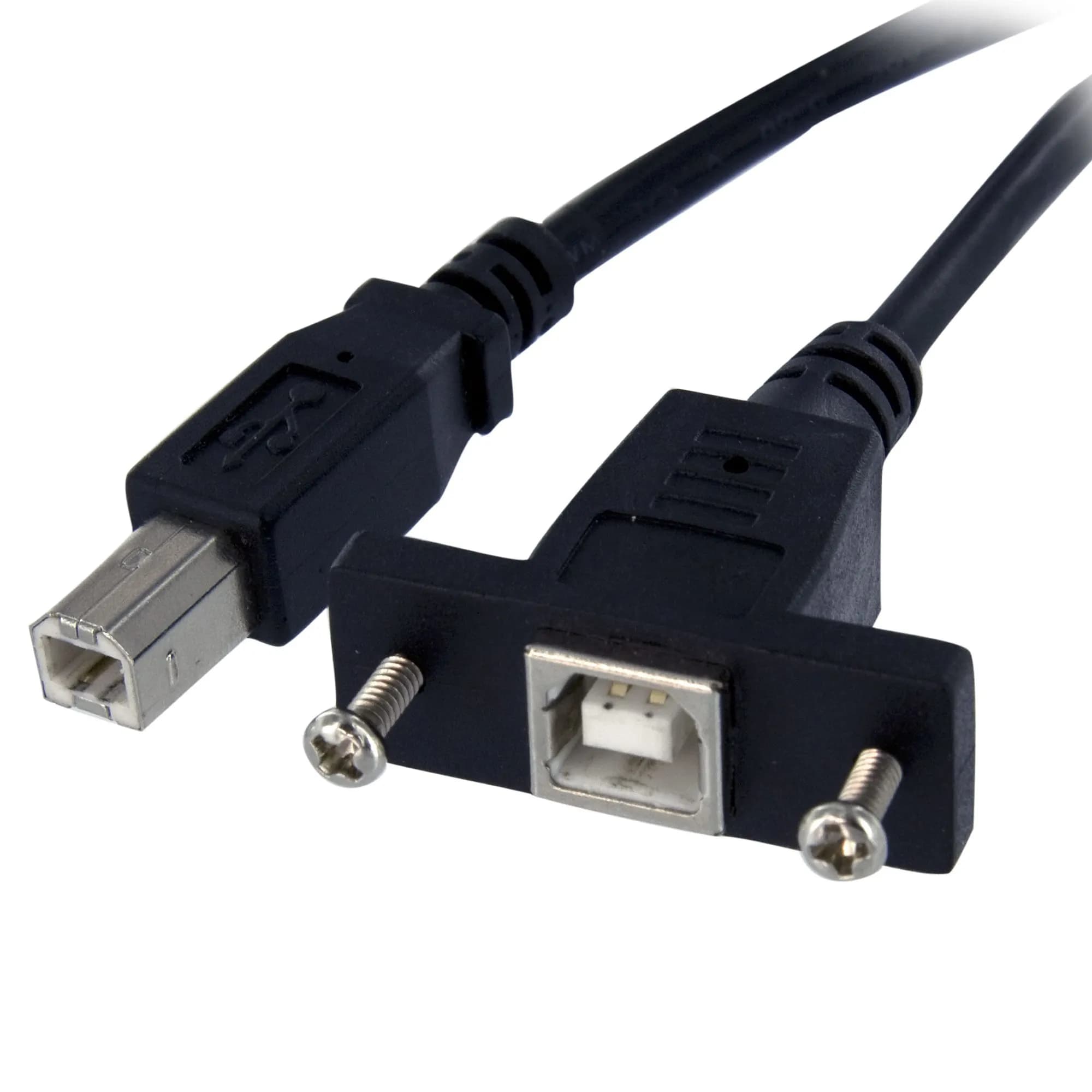 StarTech USBPNLBFBM1 USB 2.0 USB-B Panel Mount -kaapeli, 0,3 m, musta