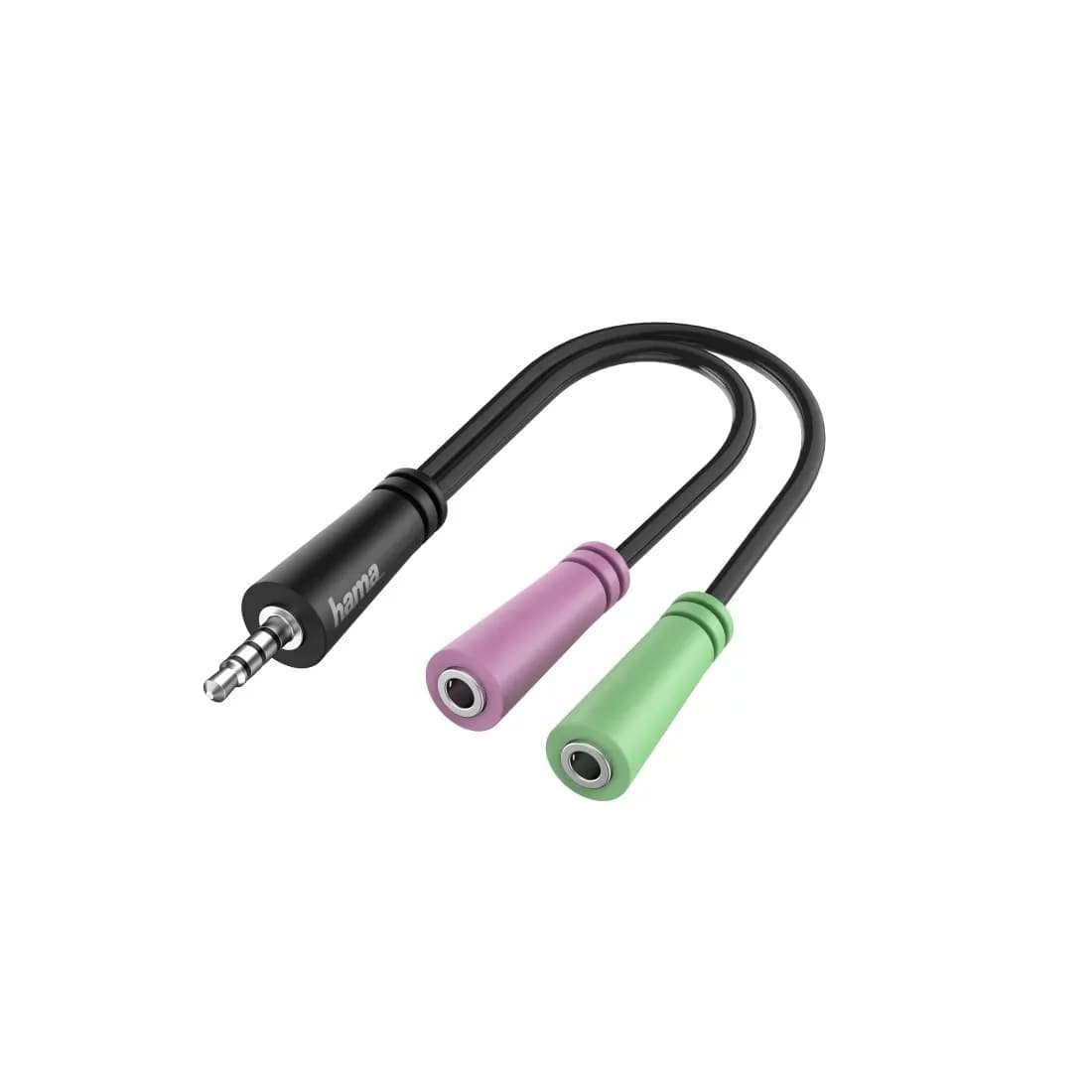 Hama 3.5mm – 2 x 3.5mm -adapteri, Musta