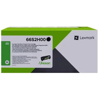 Lexmark Lexmark Värikasetti Return Musta, High Yield 66S2H00 Vastaa: N/A