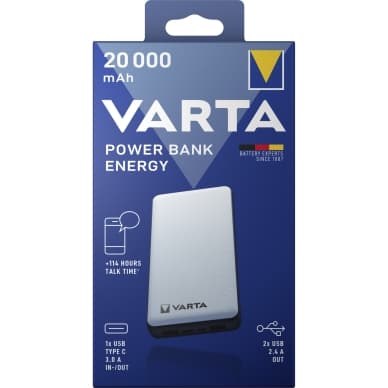 Varta Varta Power Bank Energy 20000mAh 57978101111 Vastaa: N/A