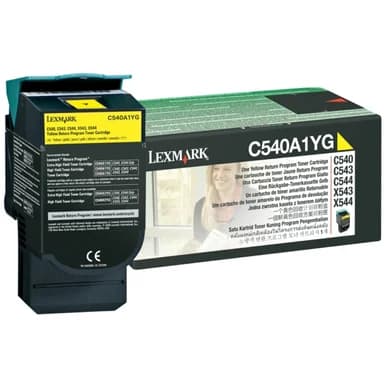 Lexmark Värikasetti keltainen 1.000 sivua return C540A1YG Vastaa: N/A