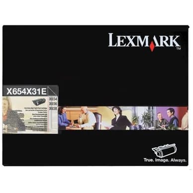 Lexmark Värikasetti musta 36.000 sivua X654X31E Vastaa: N/A