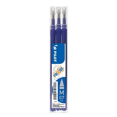 PILOT Täyttö 3-pack FriXion Pyyhittävä muste 0.7 sininen 356070 Vastaa: N/A