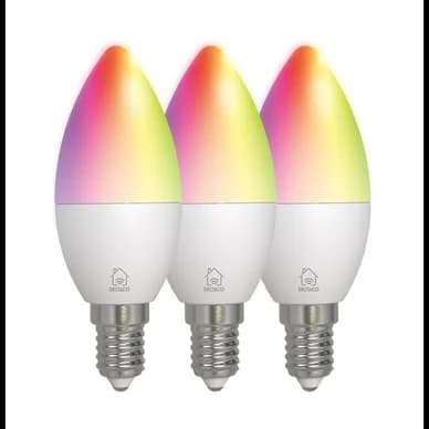 DELTACO Smart Home LED-lamppu E14 C37, 4,9W, 470 lm, 3 kpl SH-LE14C37RGB02-3P Vastaa: N/A