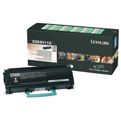 Lexmark Värikasetti musta 9.000 sivua, High Yield, return X264H11G Vastaa: N/A