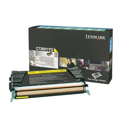 Lexmark Värikasetti keltainen Return Prog High Yield 10.000 sivua C736H1YG Vastaa: N/A