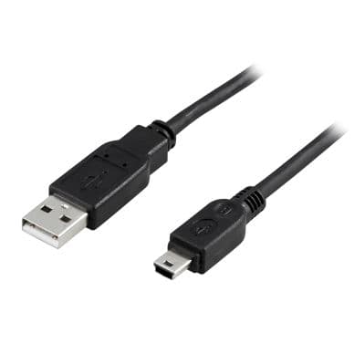 DELTACO DELTACO USB 2.0 kaap,A-type uros - Mini B-type uros,1m,musta 7340004649847 Vastaa: N/A