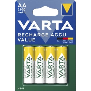 Varta Varta Ladattava akkuarvo AA 2100mAh 4 kpl 56616101404 Vastaa: N/A