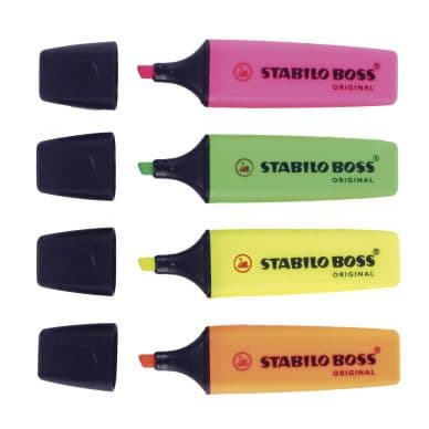 Stabilo Yliviivauskynä Stabilo Boss, 4 x 5 kpl 4006381215695-5 Vastaa: N/A