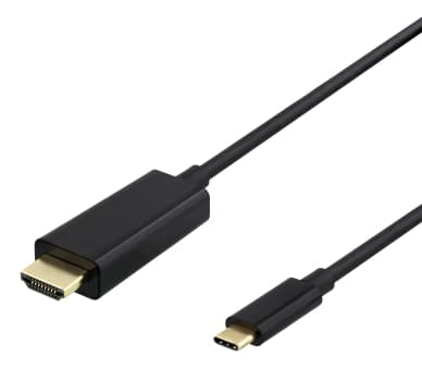 DELTACO USB-C - HDMI-kaapeli, 4K 60Hz, 1m, musta USBC-HDMI-1010 Vastaa: N/A