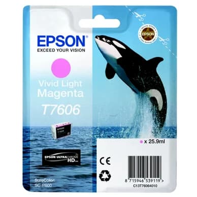 Epson Epson T7606 Mustepatruuna vaalea magenta T7606 Vastaa: N/A